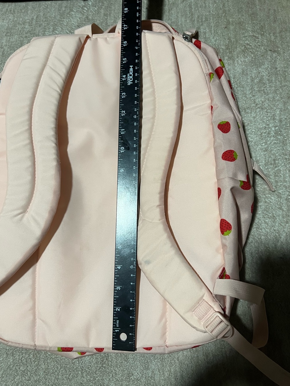 Jansport Big Student Laptop Backpack Strawberry Shower 17" pink - Picture 4 of 10